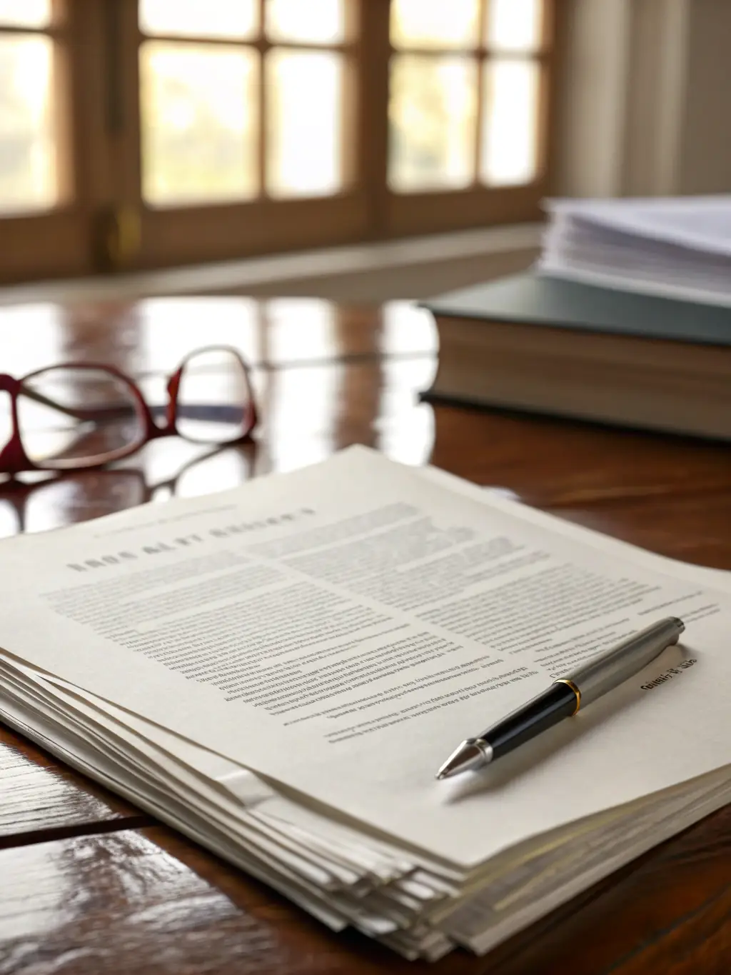 An image of legal documents and financial charts, representing the legal and financial expertise provided by Swayze Strategic.